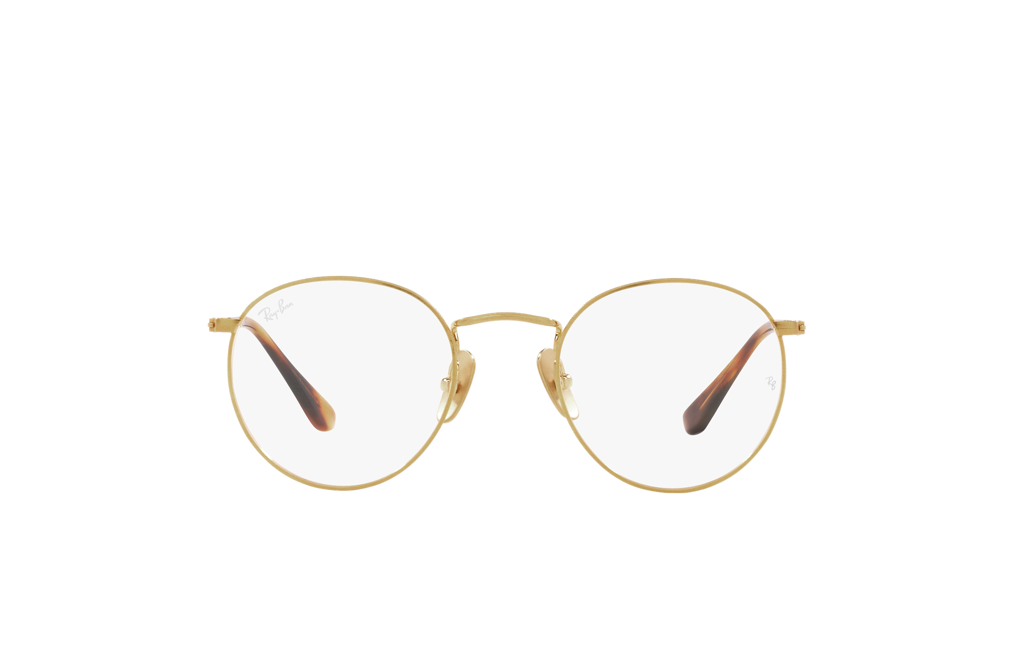 ray ban round titanium optics