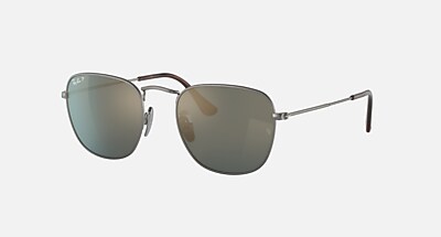 FRANK TITANIUM Sunglasses in Gunmetal and Crystal Blue Polarized