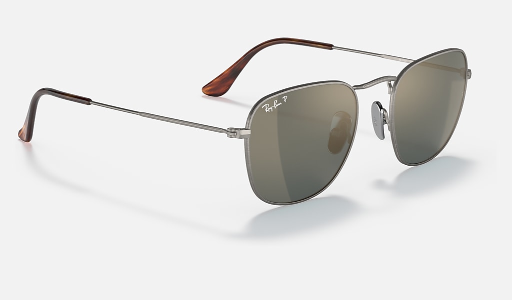 Frank Titanium Sunglasses in Gunmetal and Blue | Ray-Ban®