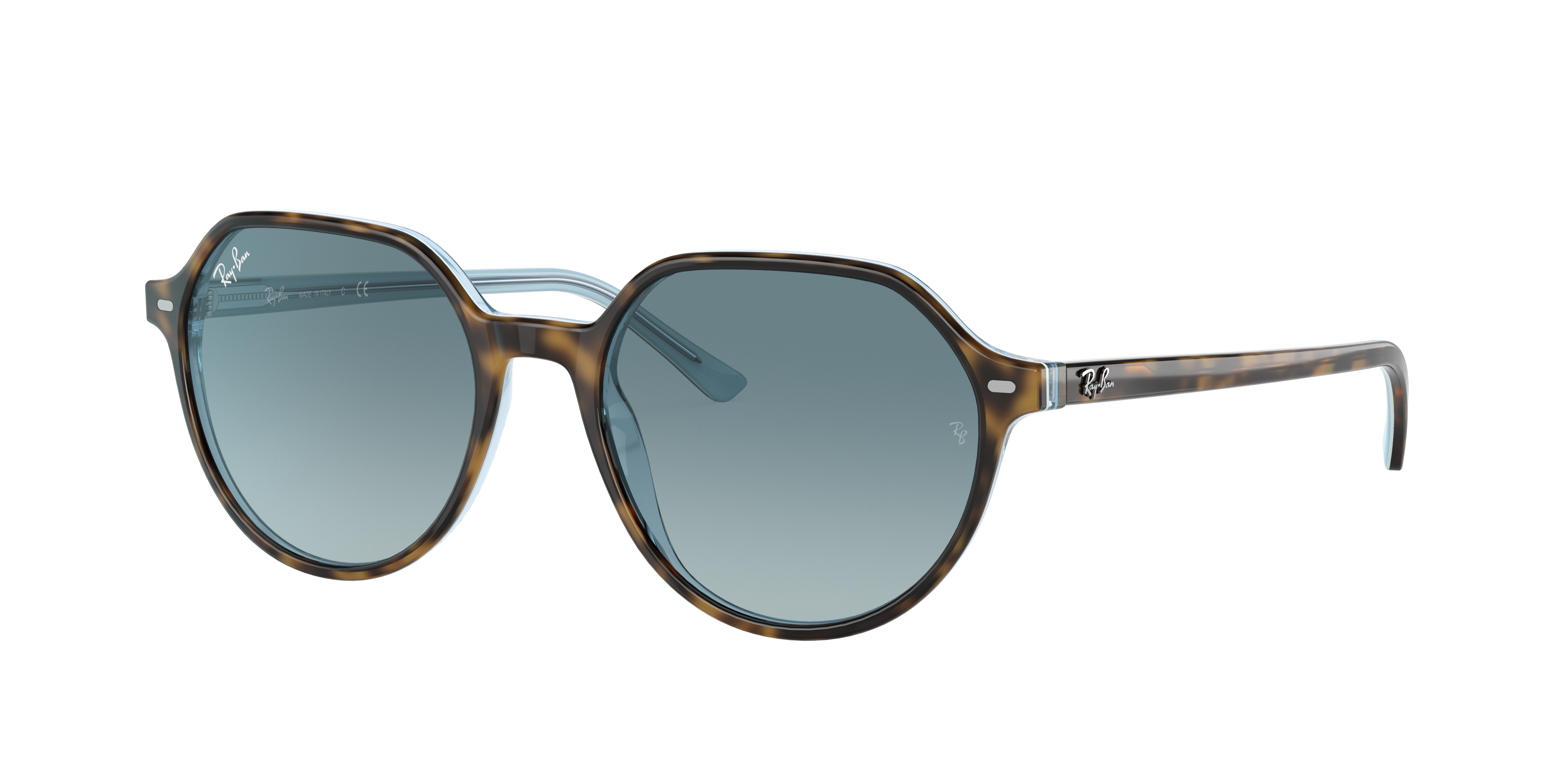 Shop Ray Ban Thalia Sunglasses Tortoise Frame Grey Lenses 53-18