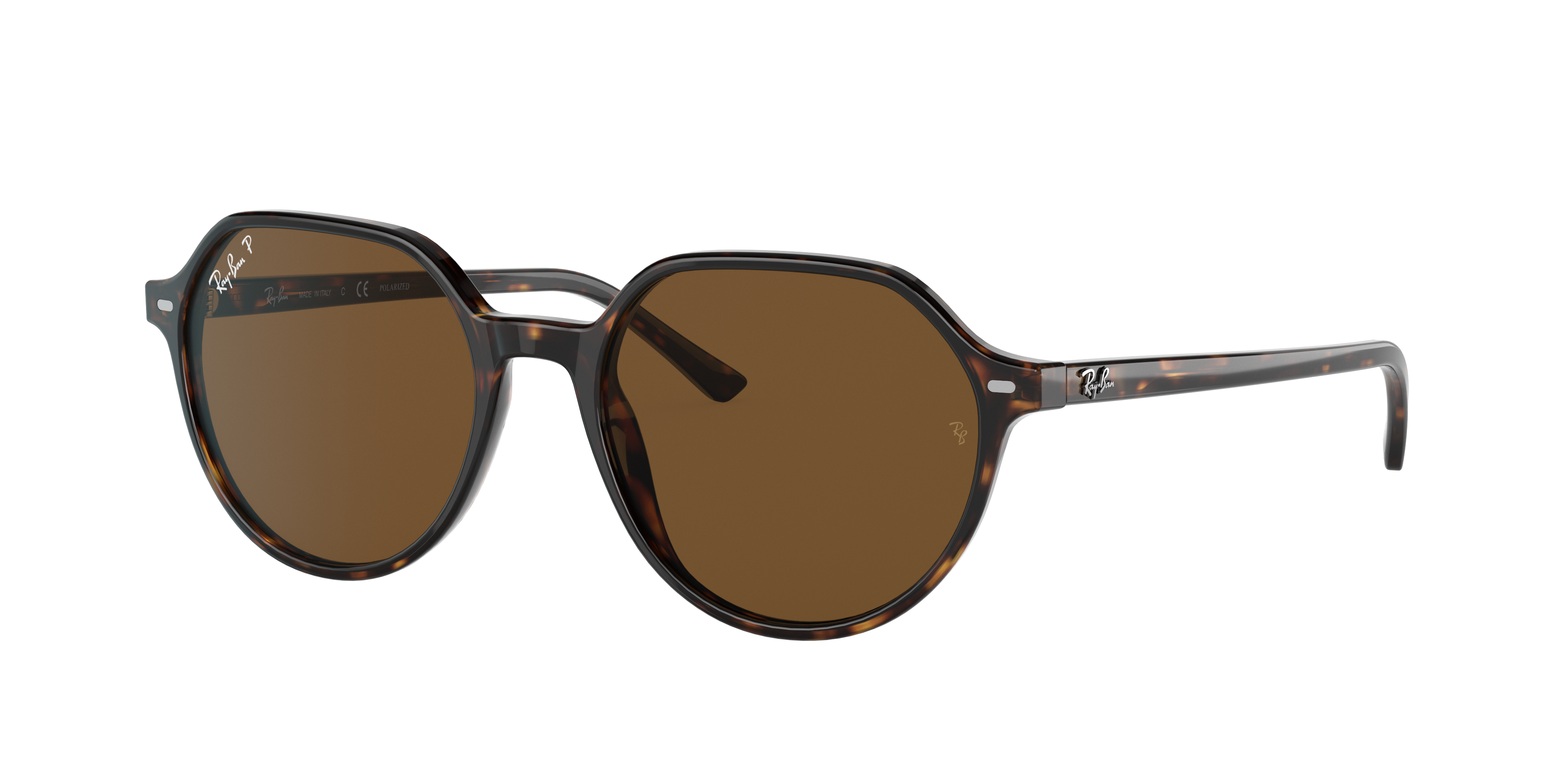 Ray Ban Thalia Sunglasses Tortoise Frame Brown Lenses Polarized 51-18 In Tortoise