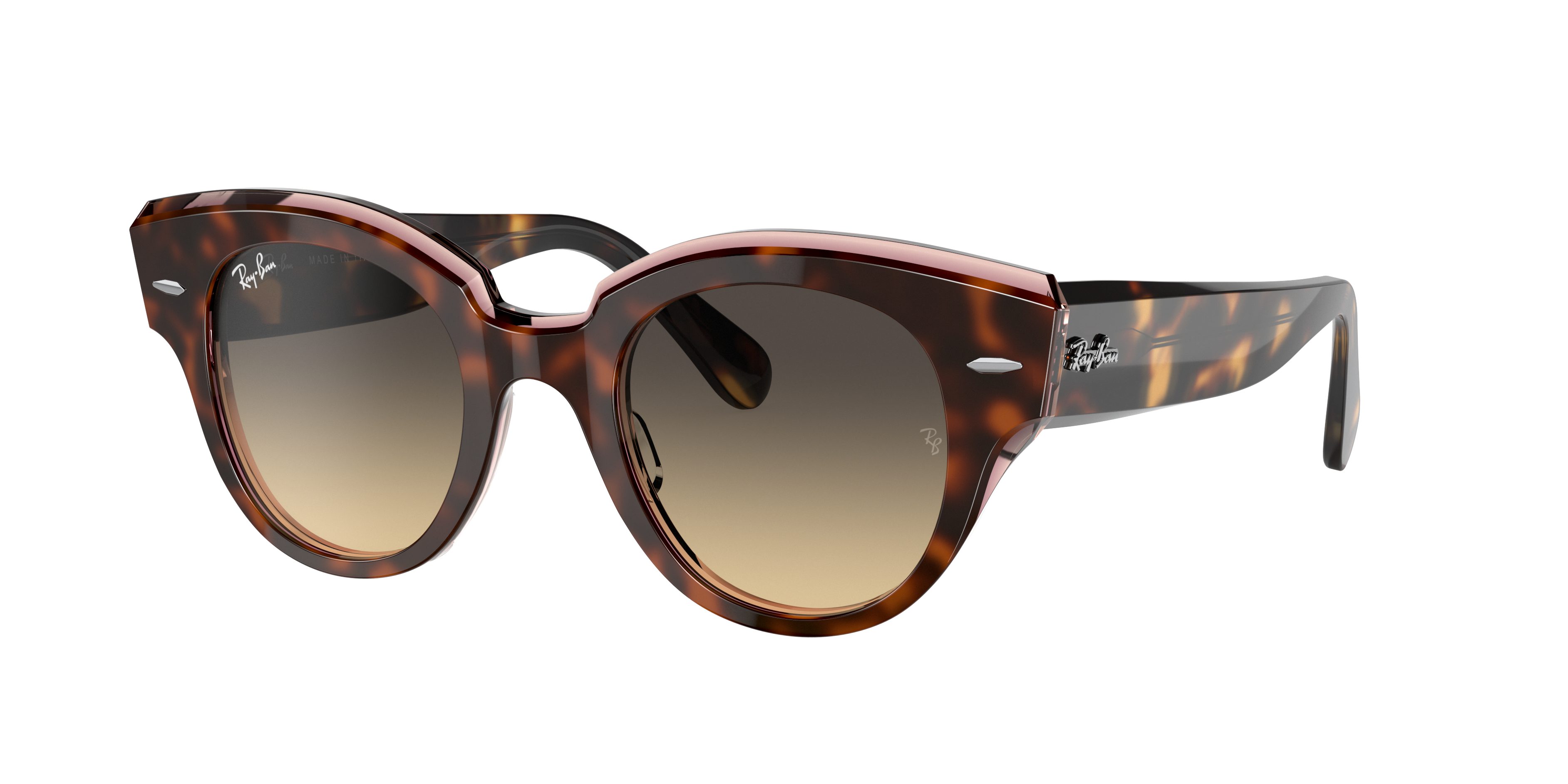 Ray Ban Roundabout Sunglasses Tortoise Frame Brown Lenses 47-22