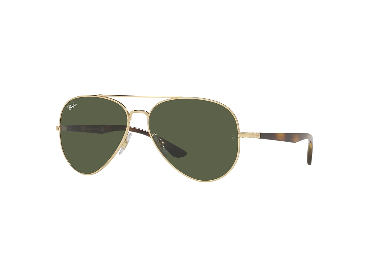 RB3675 Sunglasses in Gold and Green - RB3675