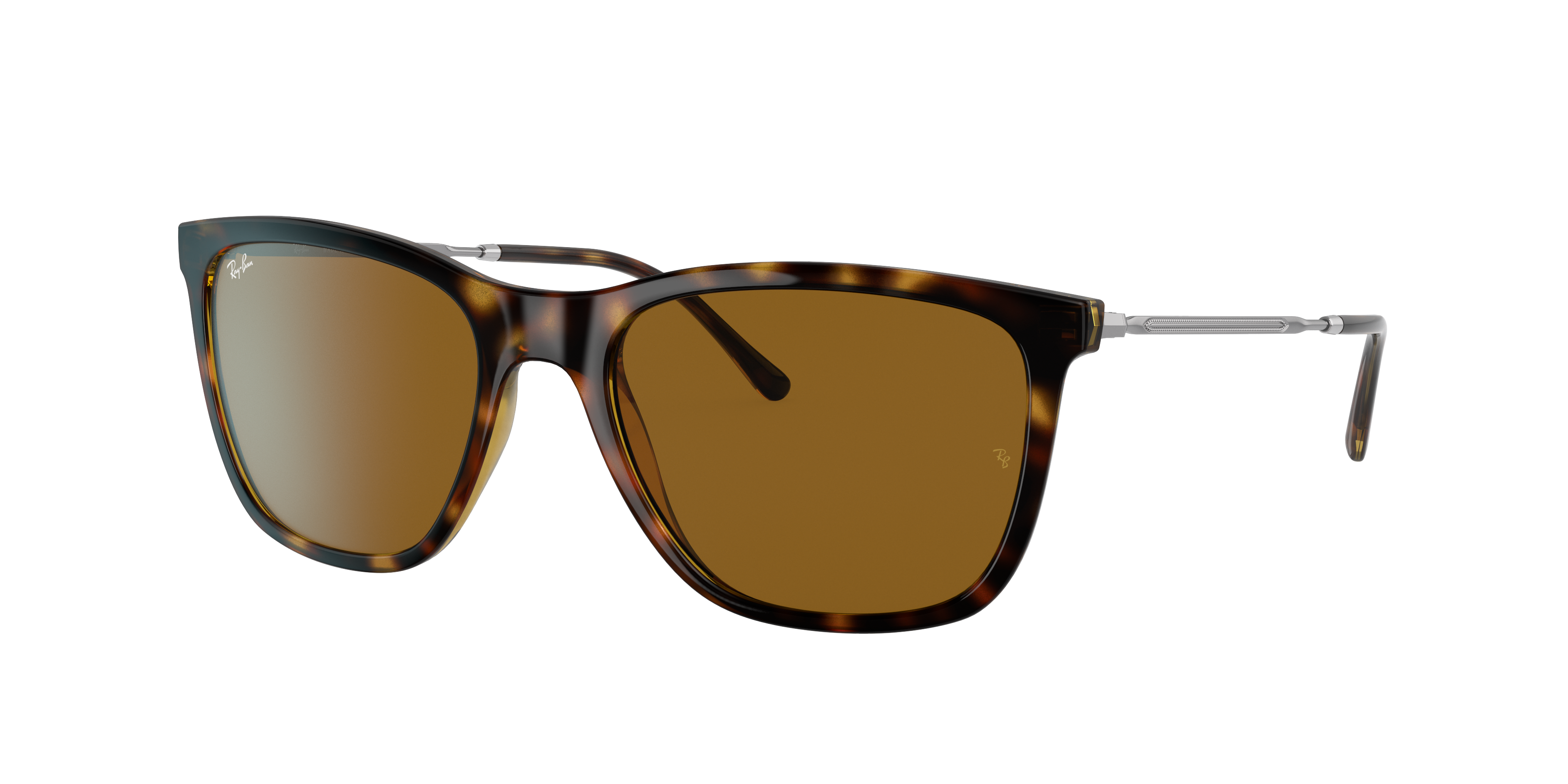 Ray Ban Rb4344 Sunglasses Havana Frame Brown Lenses 56-19