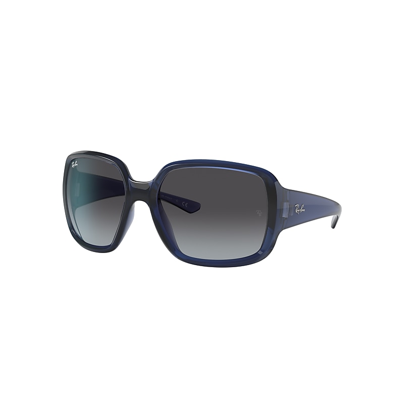 Ray-Ban Rb4347 Sunglasses Transparent Blue Frame Grey Lenses 60-18 product image