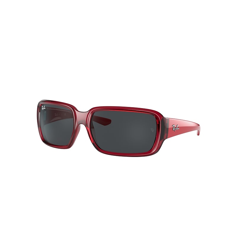 Ray-Ban Junior Rb9072s Kids Sunglasses Red Frame Grey Lenses 51-14