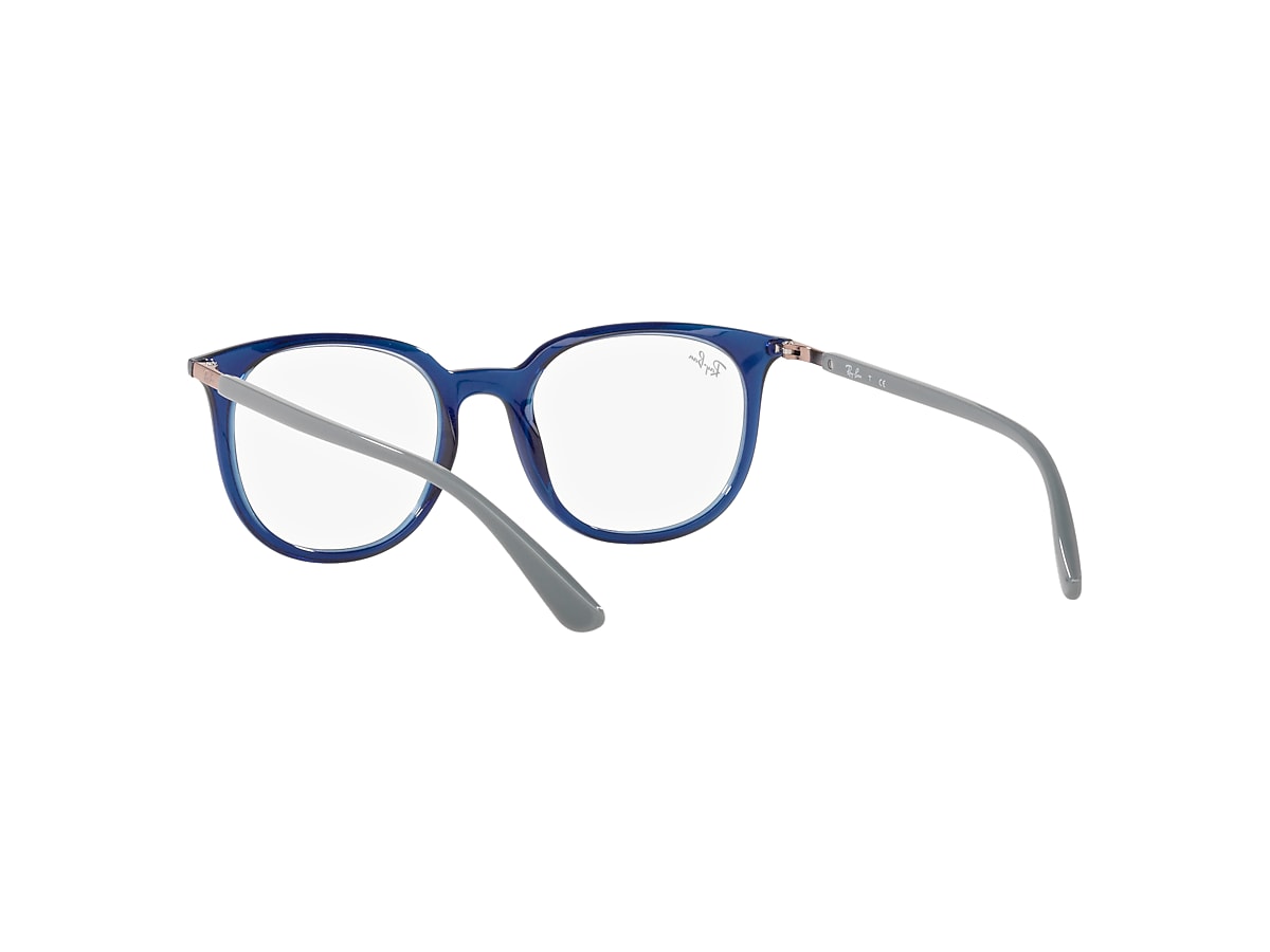 RB7190 OPTICS Eyeglasses with Transparent Blue Frame - Ray-Ban