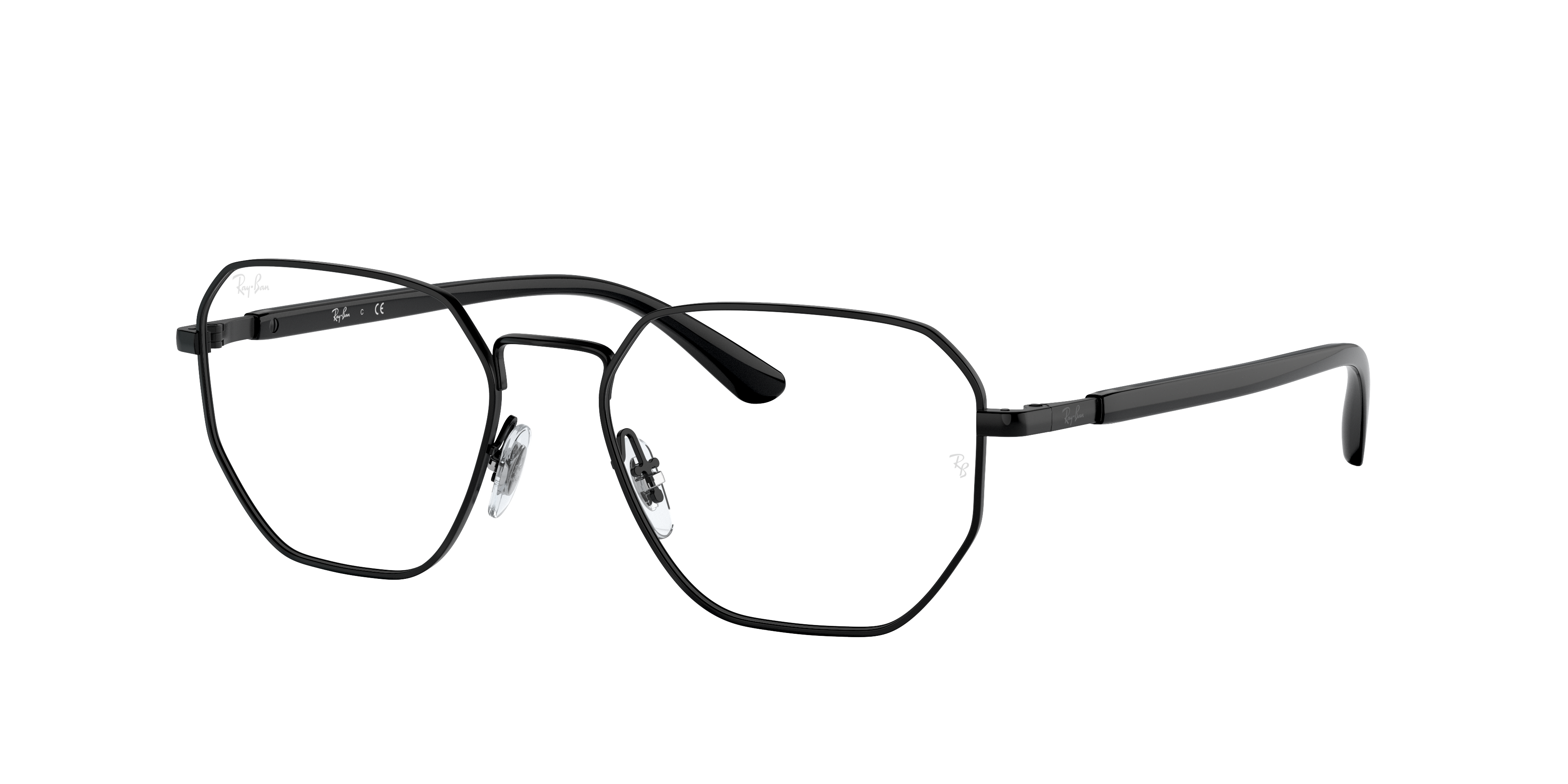 RAY BAN RB6471 OPTICS SAND SCHWARZ FASSUNG KLAR GLAS 52-17