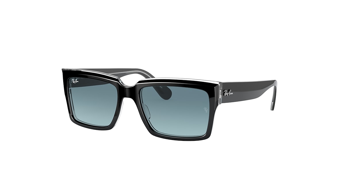 INVERNESS Sunglasses in Black On Transparent and Blue INVERNESS Sunglasses in Black On Transparent and Blue