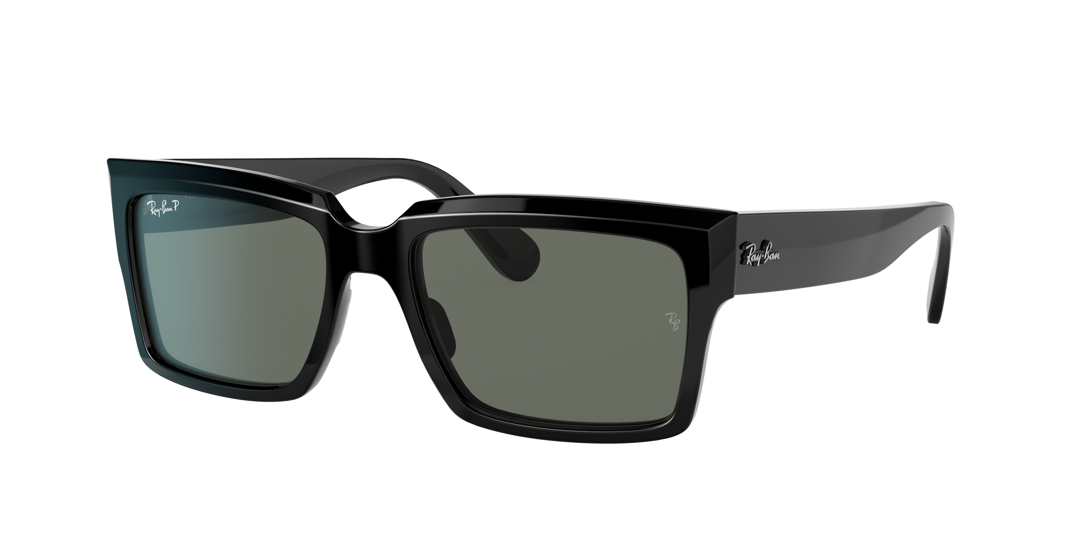 Inverness Sunglasses in Black and Green | Ray-Ban®