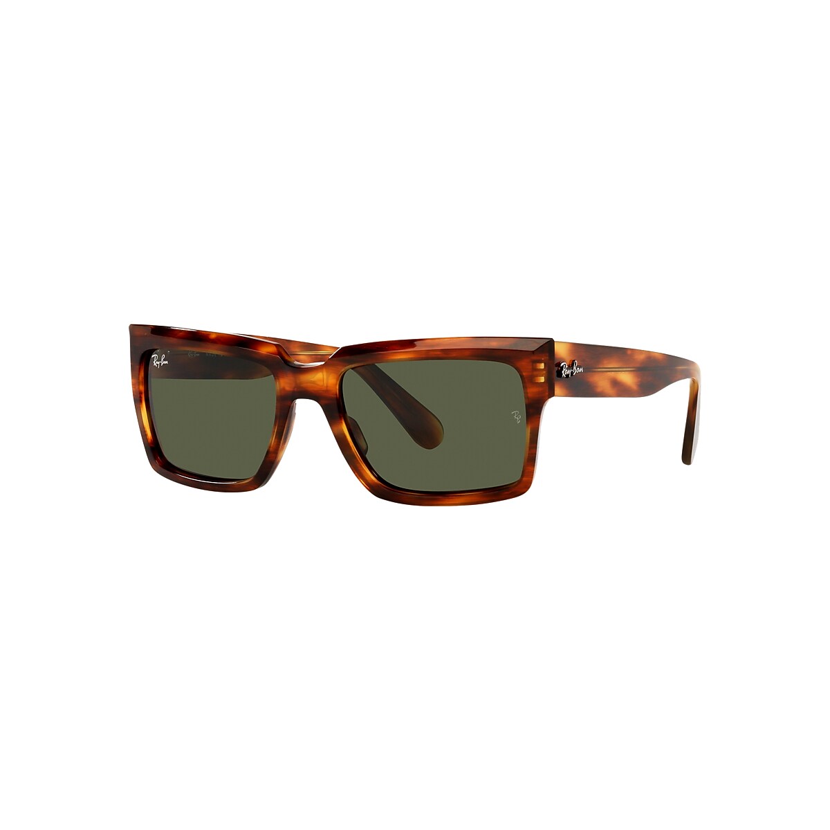 INVERNESS Sunglasses in Striped Havana and Green - RB2191