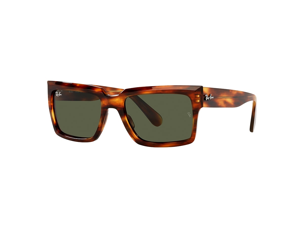 INVERNESS Sunglasses in Striped Havana and Green - RB2191 | Ray