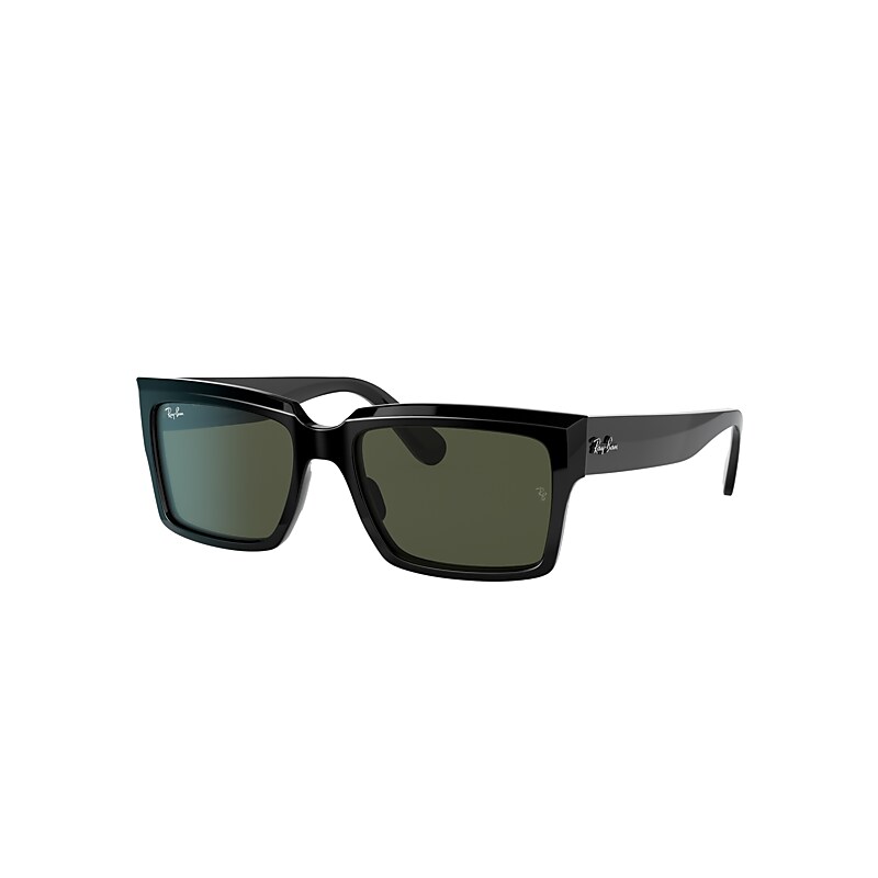 Ray-Ban Inverness Sunglasses Black Frame Green Lenses 55-18 product image