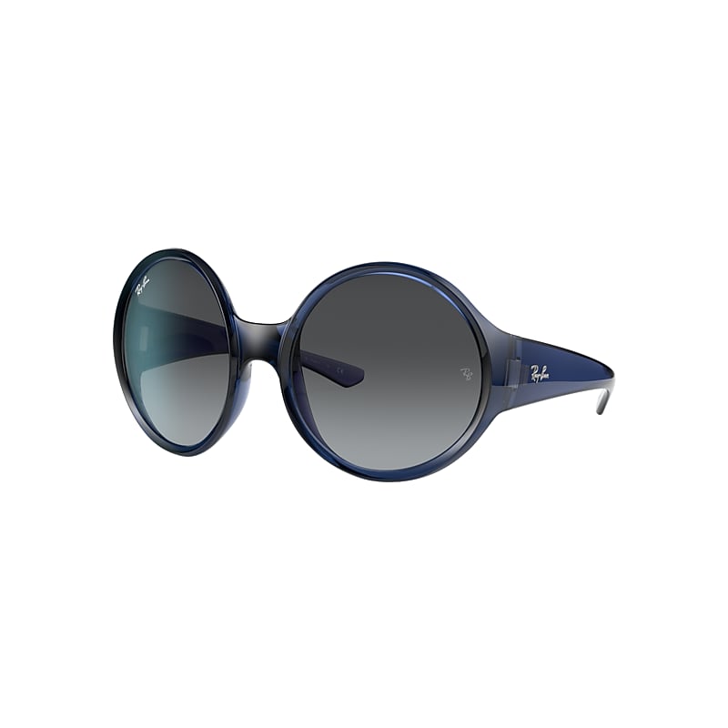 Ray-Ban Rb4345 Sunglasses Transparent Blue Frame Grey Lenses 58-20 product image