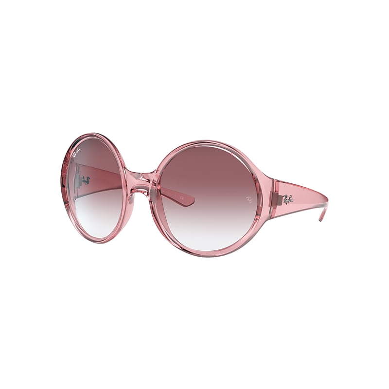 Ray-Ban Rb4345 Sunglasses Transparent Pink Frame Violet Lenses 58-20 product image