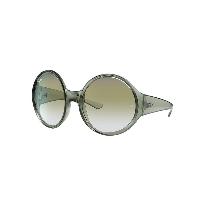Ray-Ban Rb4345 Sunglasses Transparent Green Frame Green Lenses 58-20 product image