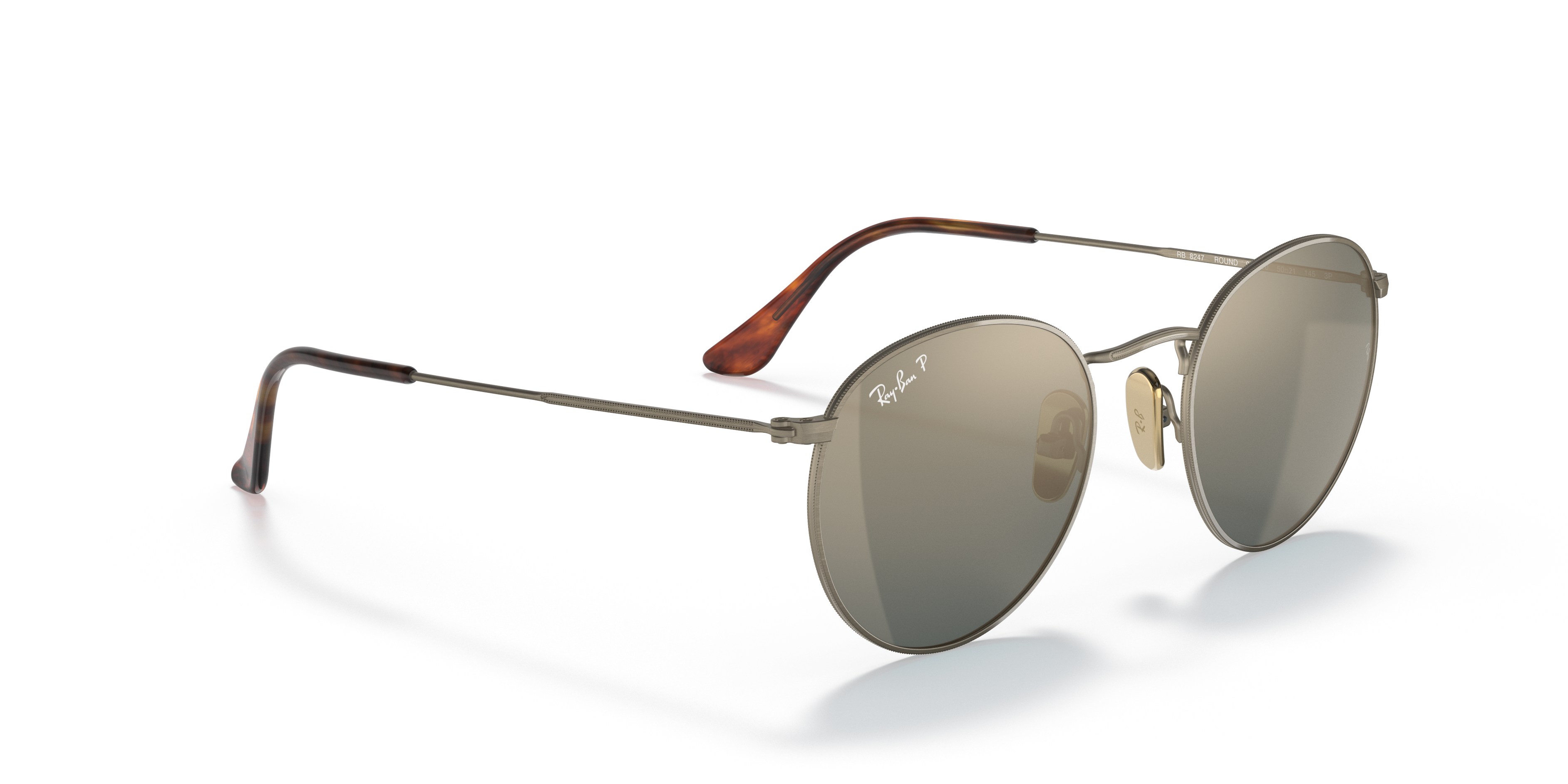ray ban round titanium