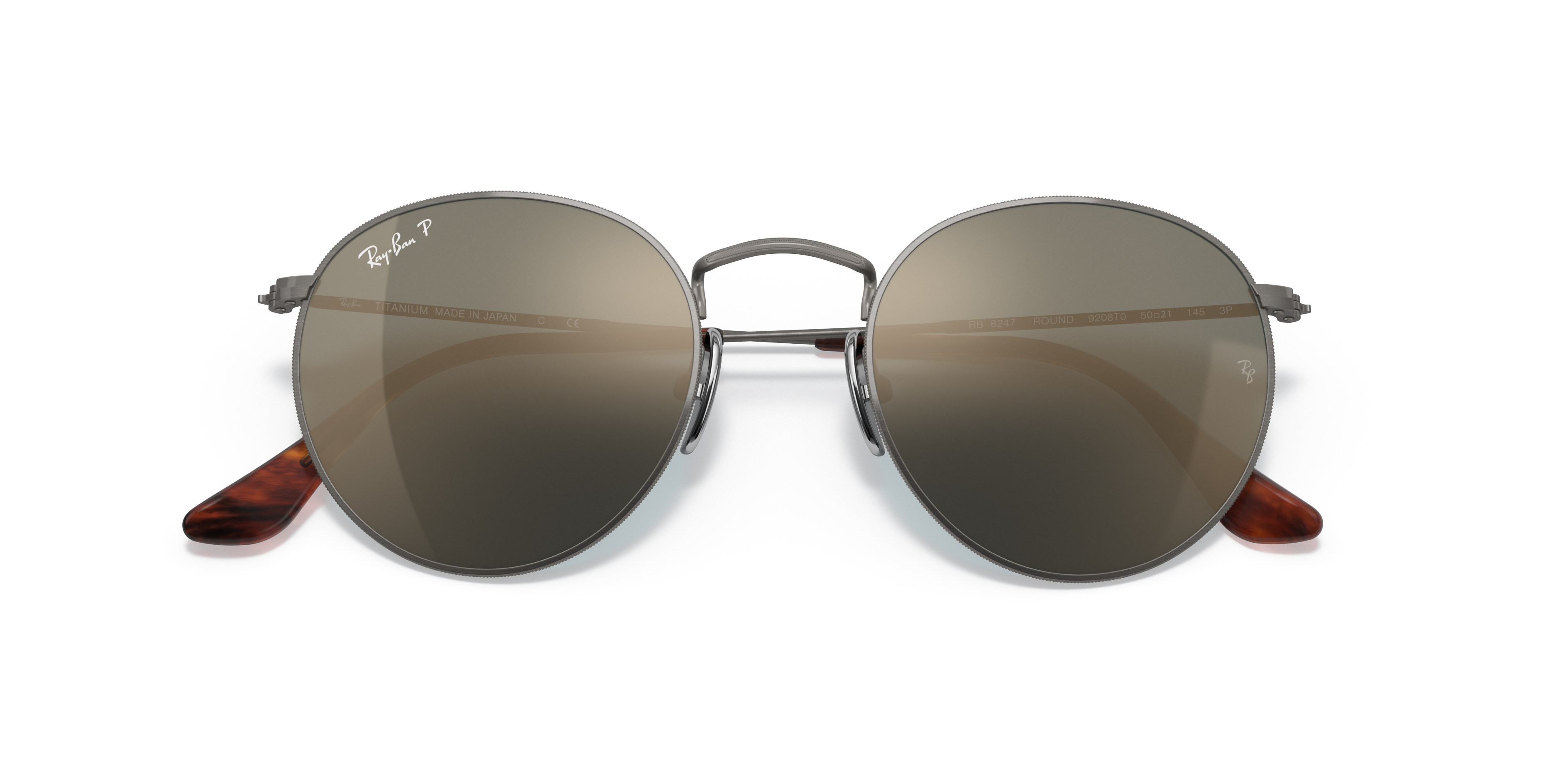 rayban round titanium