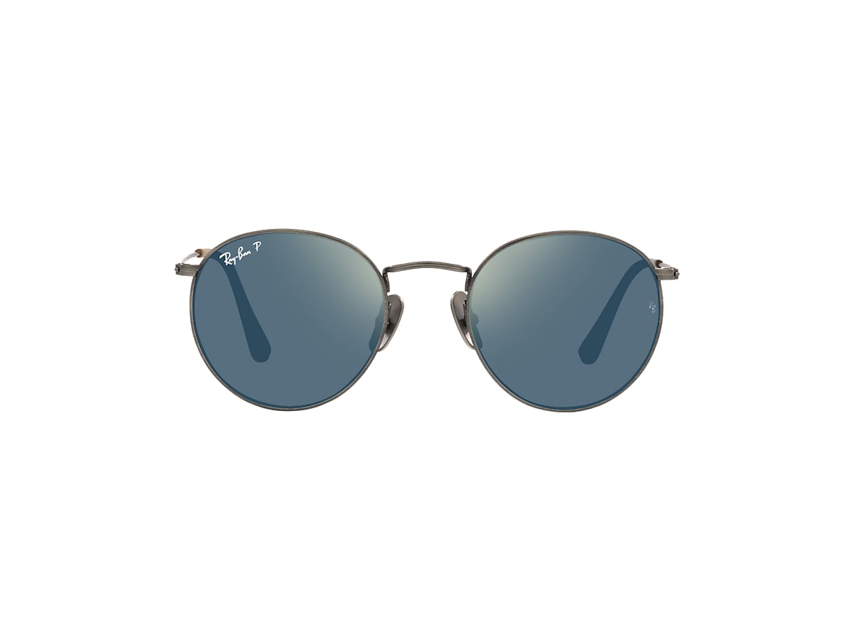 ROUND TITANIUM Sunglasses in Gunmetal and Blue/Gold - RB8247 | Ray 