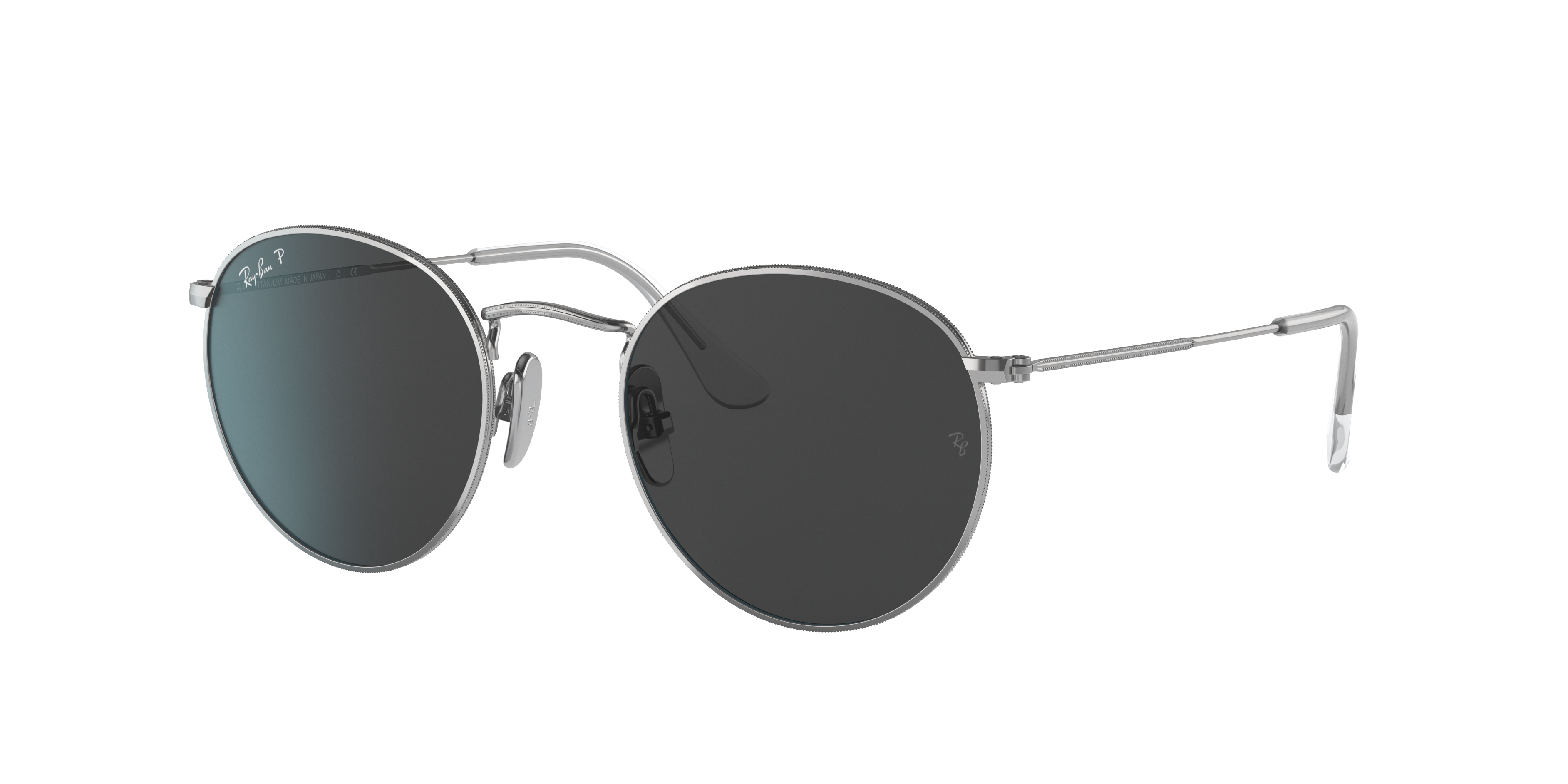 ray ban round titanium sunglasses