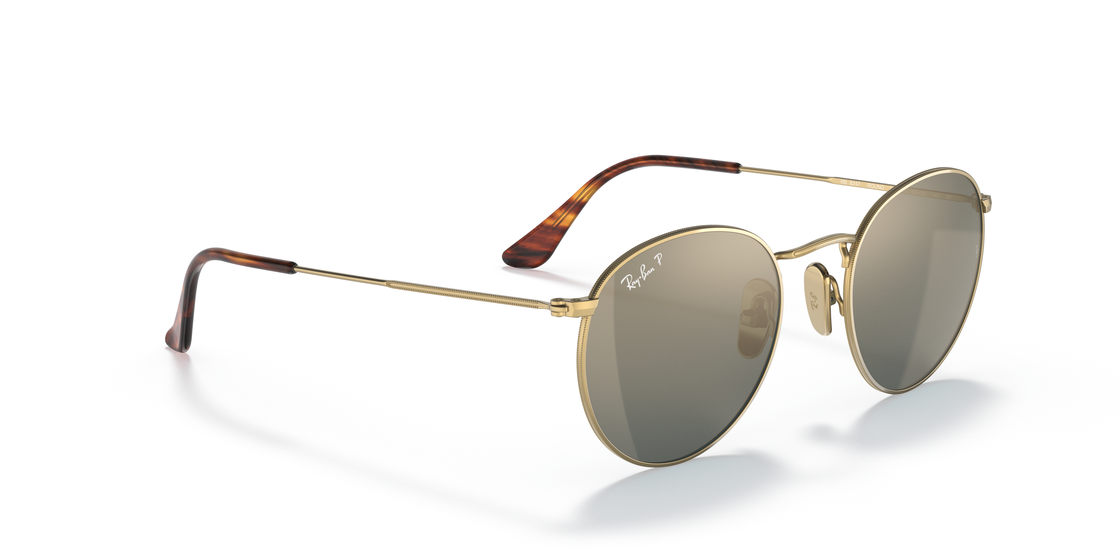 round titanium ray ban