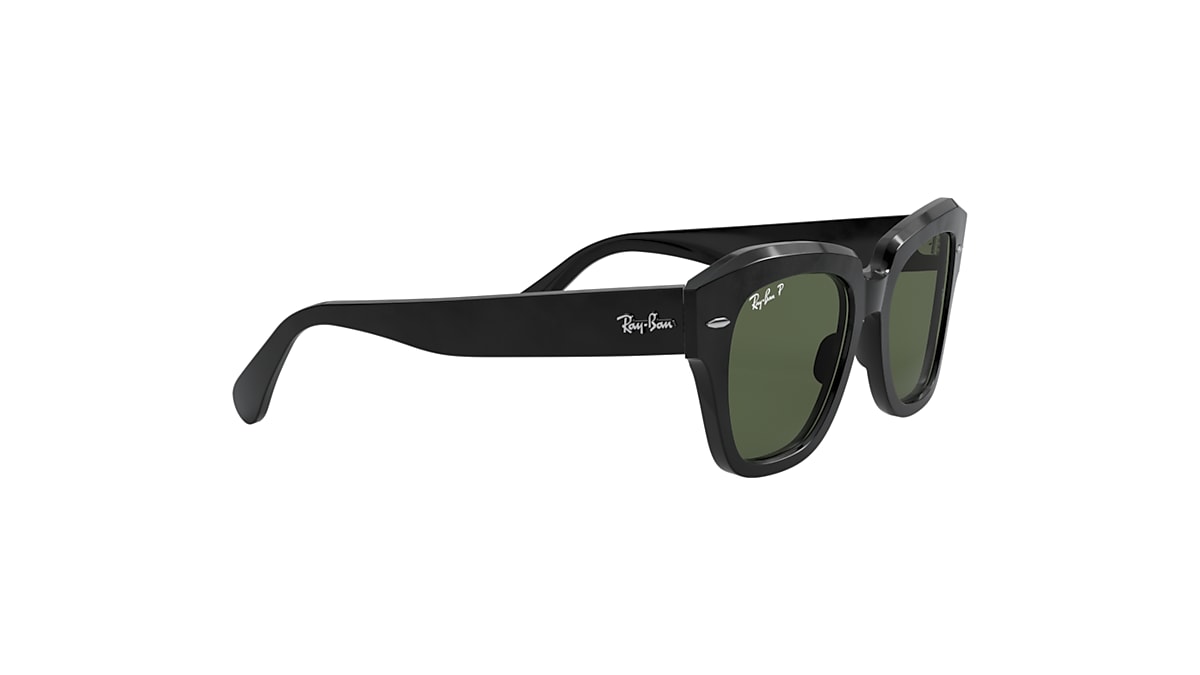 Ray-Ban Sunglasses State Street Black Frame Green Lenses