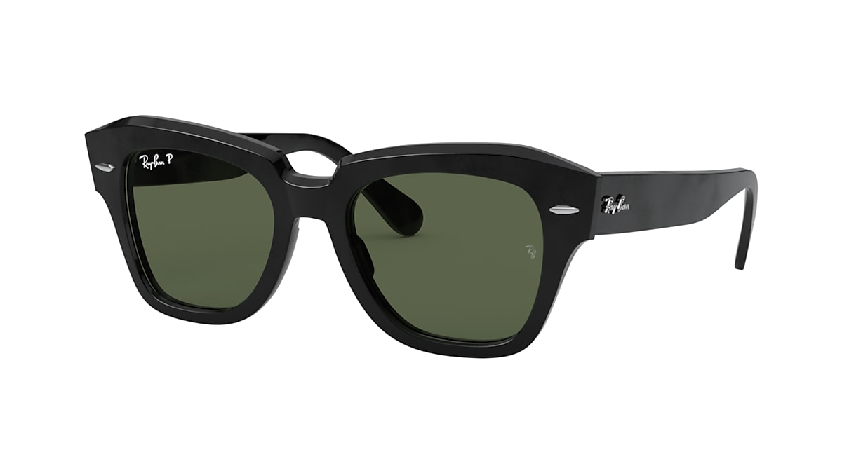 STATE STREET Sunglasses in Black and Green - RB2186 | Ray-Ban® US