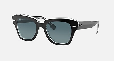 RayBan State Street Black Frame RB2186 Green Lens Unisex New Ray-Ban | Accessories | Rayban State Street Black Frame  main image 3
