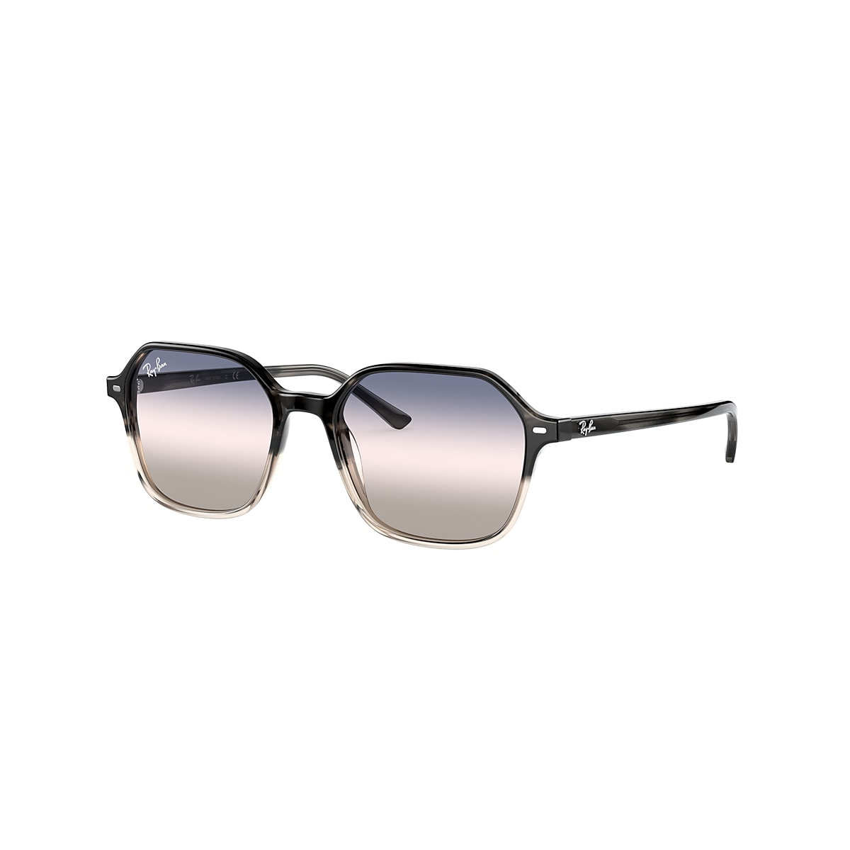 Amazon.com: Ray-Ban RB2194 John Square Sunglasses, Black On