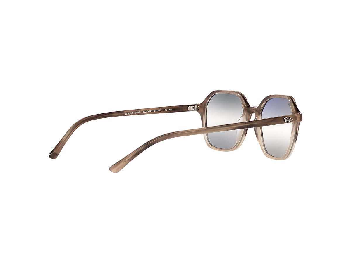 JOHN BI-GRADIENT Sunglasses in Brown Havana and Blue - RB2194