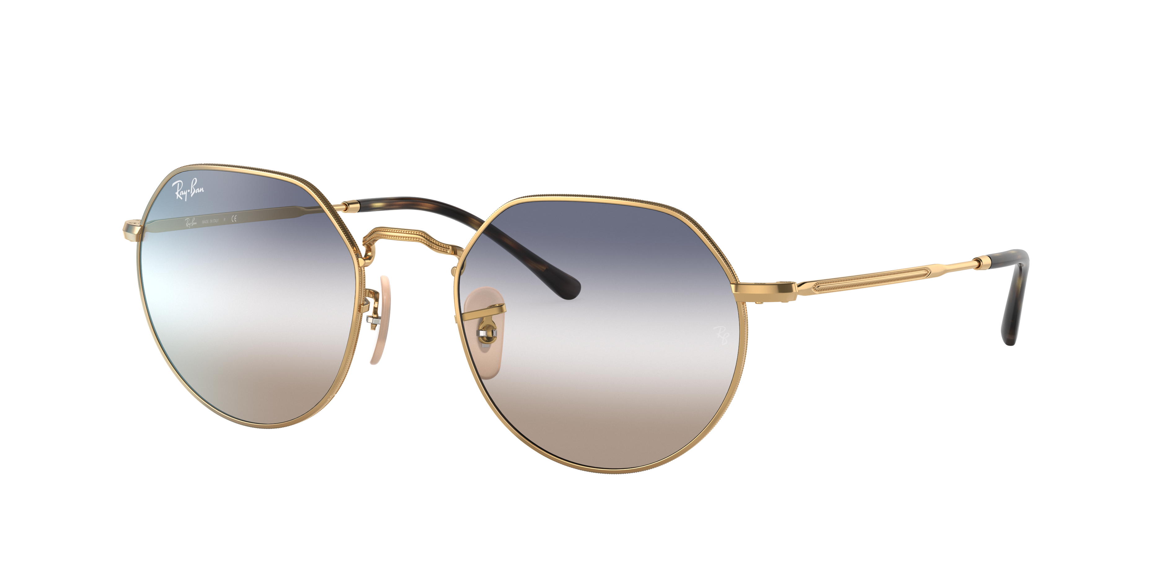 Jack Sunglasses in Gold and Blue/Brown | Ray-Ban®