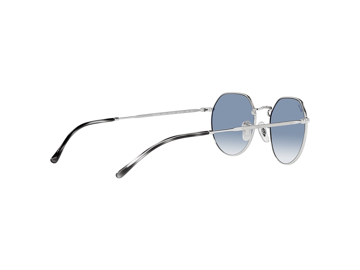 M01569♭1008 Ray-Ban JACK RB3565 シルバー ブルー JACK Sunglasses in Silver and Blue - RB3565 | Ray-Ban® US