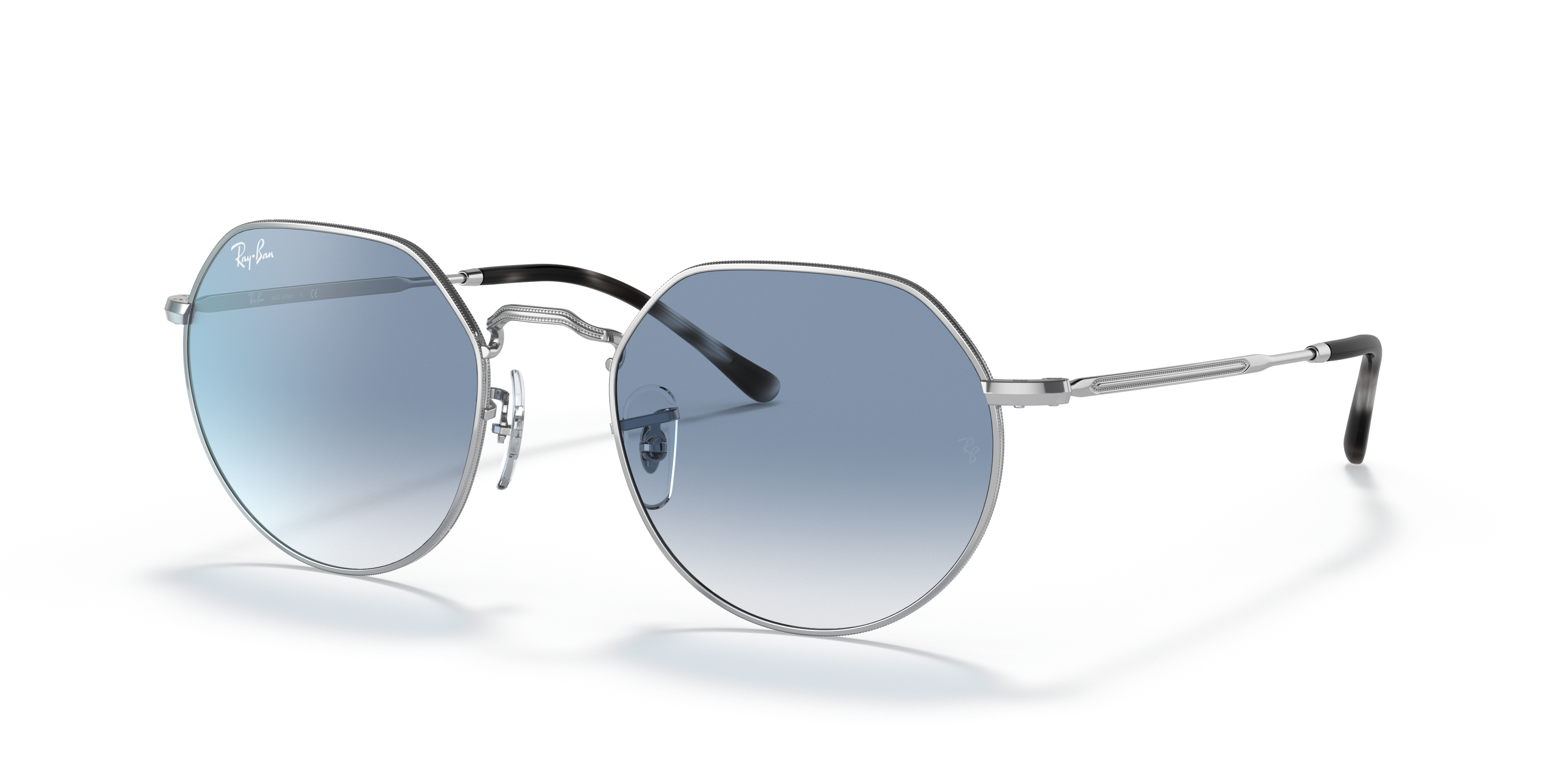 ray ban blue lens silver frame