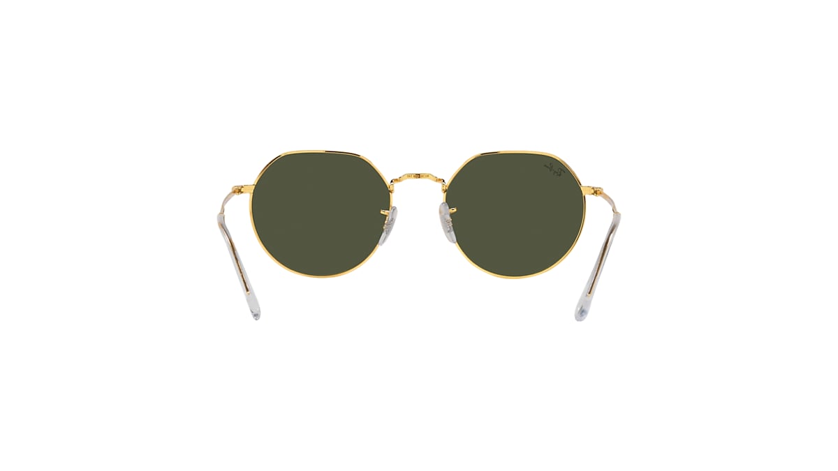 Ray-Ban Jack Sunglasses Gold Frame Green Lenses 53-20