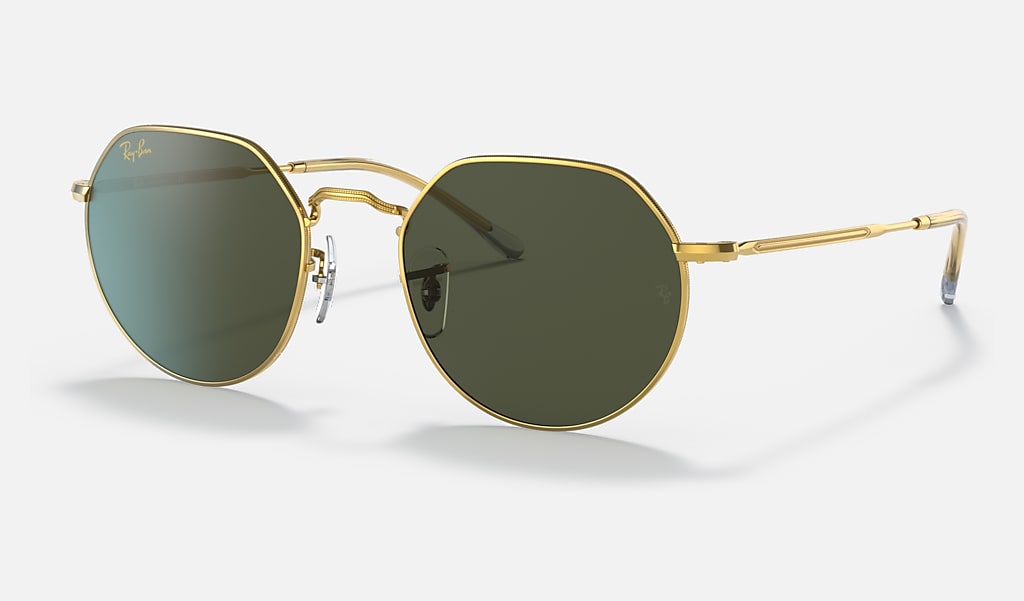 begaan Krimpen schelp Jack Sunglasses in Gold and Green | Ray-Ban®