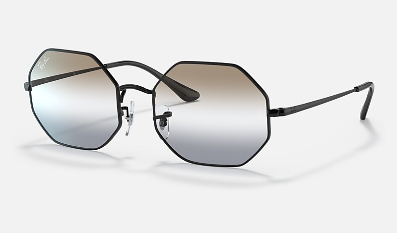 OCTAGON 1972 BI-GRADIENT Sunglasses in Black and Clear Brown/Grey