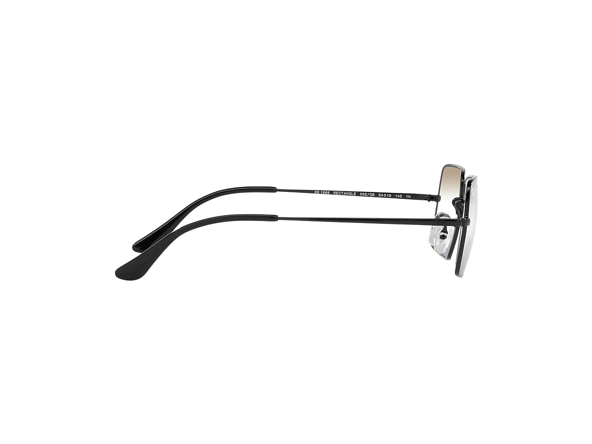 RECTANGLE 1969 BI-GRADIENT Sunglasses in Black and Clear Brown