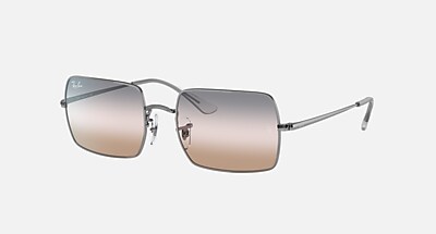 RECTANGLE 1969 BI-GRADIENT Sunglasses in Gunmetal and Pink/Grey 