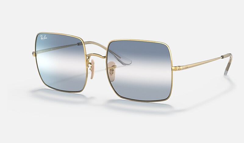 SQUARE 1971 BI-GRADIENT Sunglasses in Gold and Clear Blue - RB1971