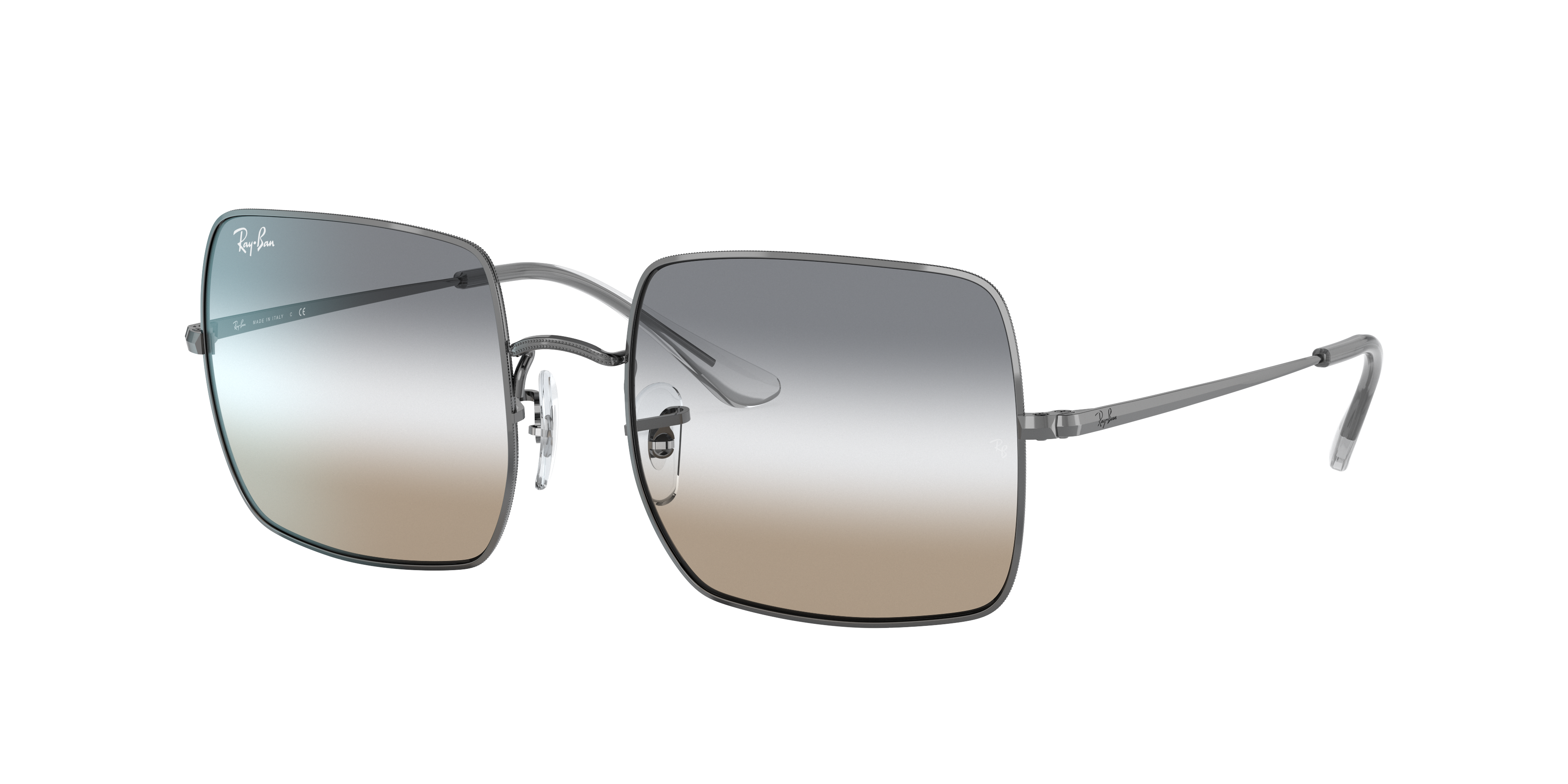 Square 1971 Bi-gradient Sunglasses in Gunmetal and Clear Grey/Brown | Ray- Ban®