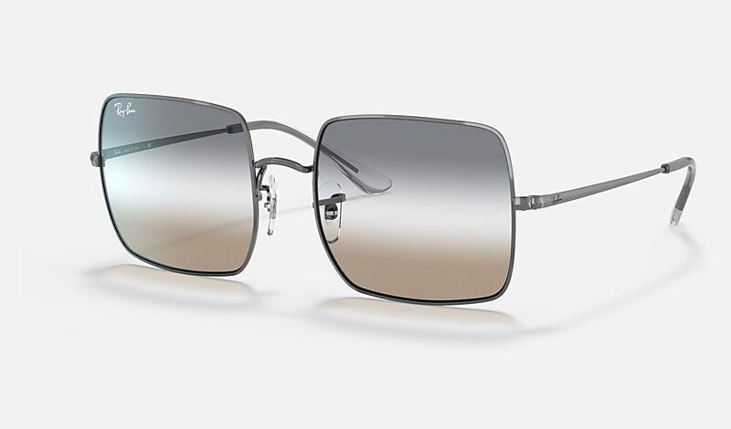 SQUARE 1971 BI-GRADIENT Sunglasses in Gunmetal and Clear Grey
