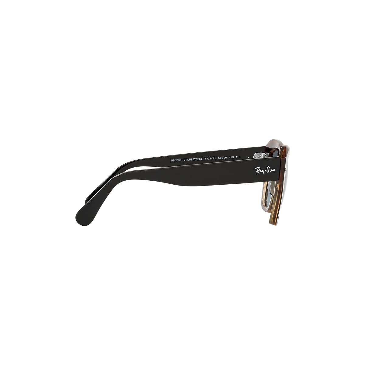 STATE STREET Sunglasses in Black On Brown and Grey/Blue