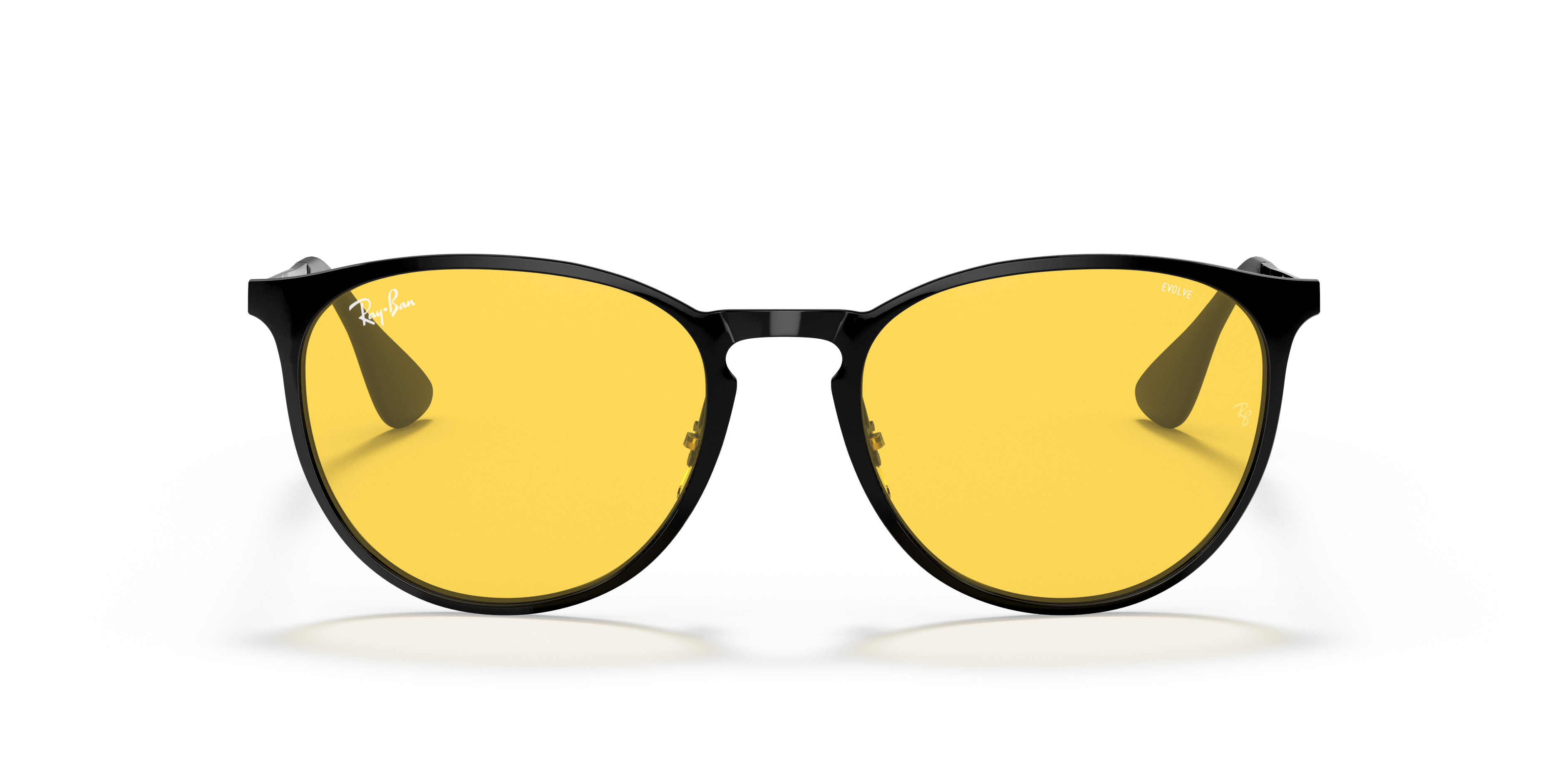 black and yellow ray bans