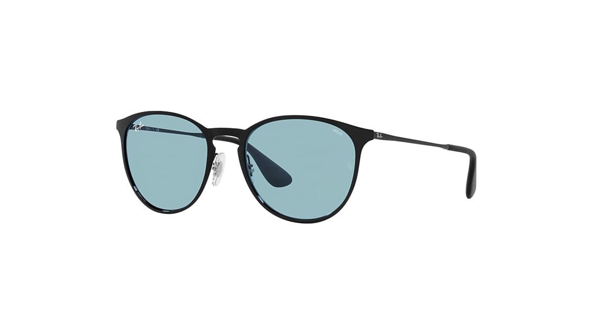 Ray-Ban Sunglasses Erika Metal Evolve Black Frame Blue Lenses