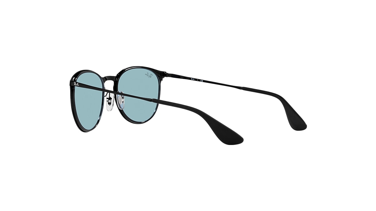 Ray-Ban Erika Metal Evolve Sunglasses Black Frame Blue Lenses 54-19