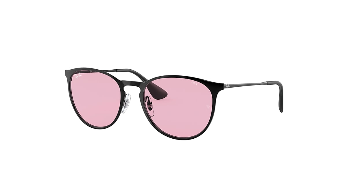 【レイバン公式ストア】 Ray-Ban® ERIKA METAL EVOLVE サングラス | ブラック X 調光 ピンク諧調 ブルー - RB3539