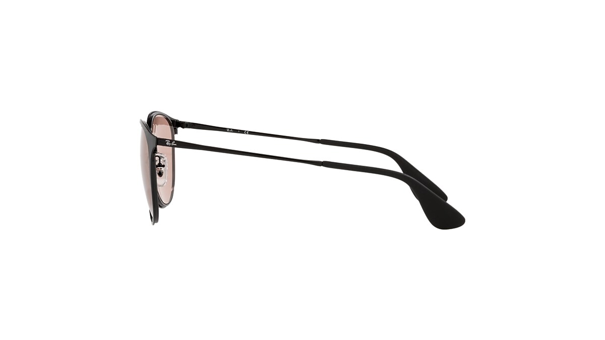 Ray-Ban Erika Metal Evolve Sunglasses Black Frame Brown Lenses 54-19