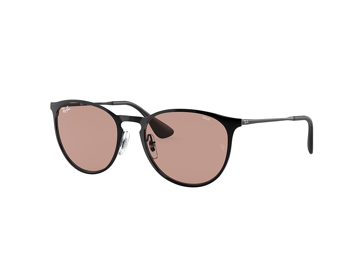 Ray-Ban Sunglasses Erika Metal Evolve Black Frame Brown Lenses