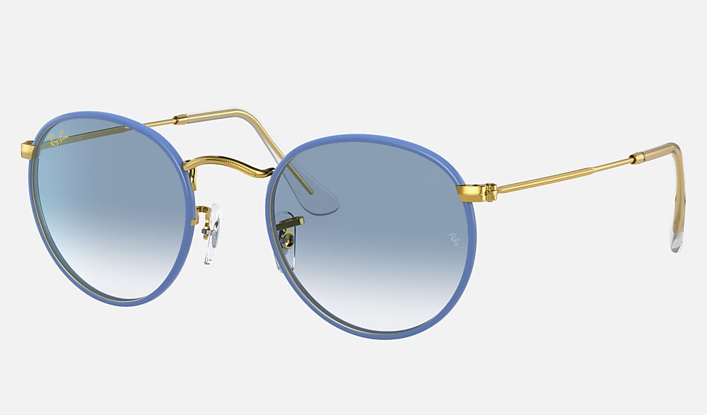 ROUND METAL FULL COLOR LEGEND Sunglasses in Light Blue and