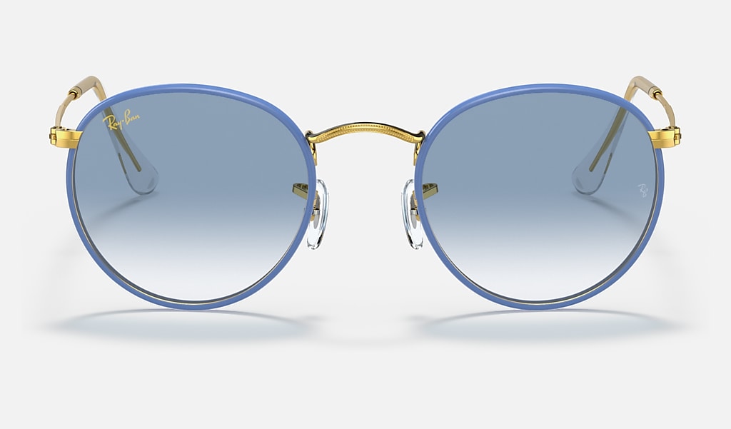 telex In de naam leerling Round Metal Full Color Legend Sunglasses in Light Blue and Light Blue | Ray- Ban®